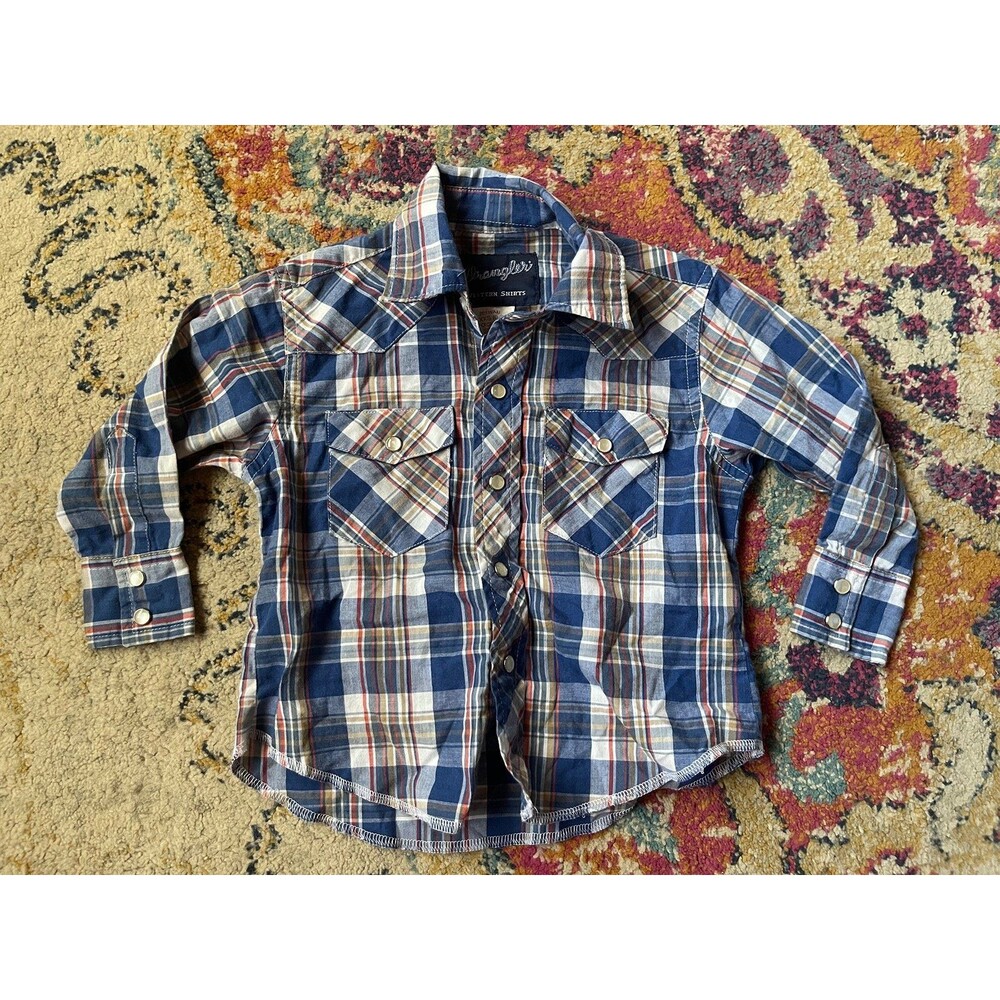 Wrangler Plaid Button-Front Long Sleeve Shirt